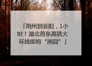 荆州到襄阳，1小时！湖北首条高铁大环线即将“画圆”