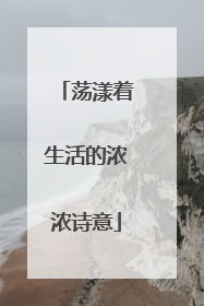 荡漾着生活的浓浓诗意
