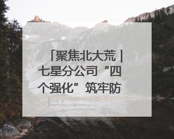 聚焦北大荒｜七星分公司“四个强化”筑牢防汛减灾屏障