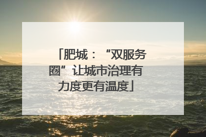 肥城：“双服务圈”让城市治理有力度更有温度