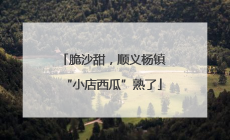 脆沙甜，顺义杨镇“小店西瓜”熟了
