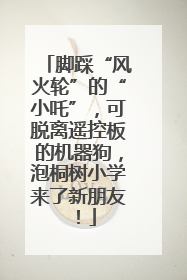 脚踩“风火轮”的“小吒”，可脱离遥控板的机器狗，泡桐树小学来了新朋友！