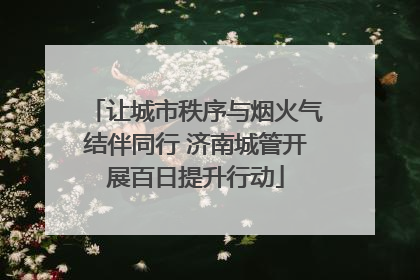 让城市秩序与烟火气结伴同行 济南城管开展百日提升行动