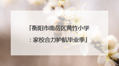 衡阳市南岳区黄竹小学：家校合力护航毕业季