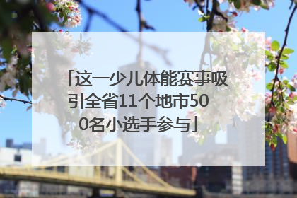 这一少儿体能赛事吸引全省11个地市500名小选手参与