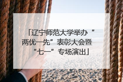 辽宁师范大学举办“两优一先”表彰大会暨“七一”专场演出