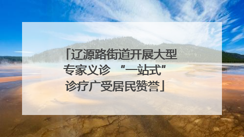 辽源路街道开展大型专家义诊 “一站式”诊疗广受居民赞誉