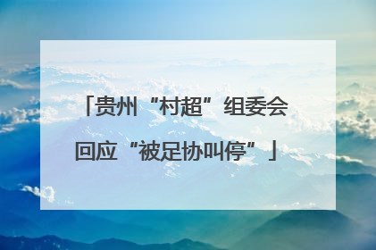 贵州“村超”组委会回应“被足协叫停”