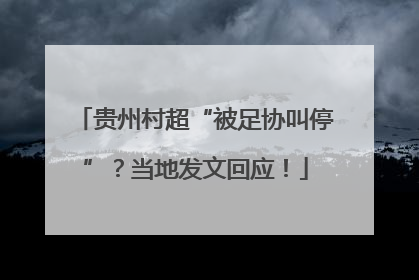 贵州村超“被足协叫停”？当地发文回应！