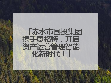 赤水市国投集团携手思格特，开启资产运营管理智能化新时代！