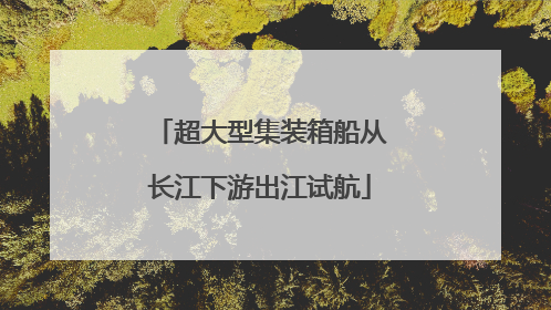 超大型集装箱船从长江下游出江试航