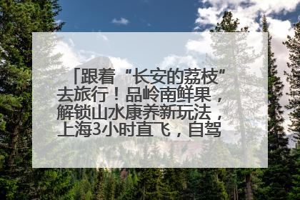 跟着“长安的荔枝”去旅行！品岭南鲜果，解锁山水康养新玩法，上海3小时直飞，自驾高速费优惠