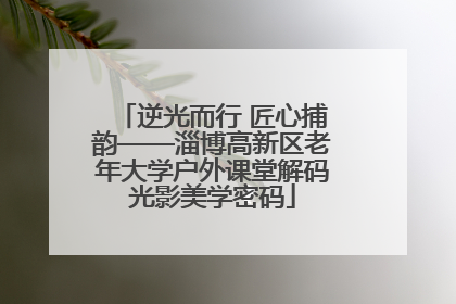 逆光而行 匠心捕韵——淄博高新区老年大学户外课堂解码光影美学密码