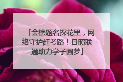 金榜题名探花里，网络守护赶考路！日照联通助力学子圆梦