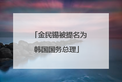 金民锡被提名为韩国国务总理