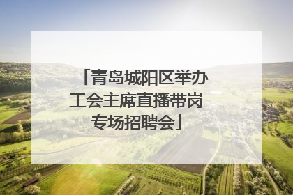 青岛城阳区举办工会主席直播带岗专场招聘会
