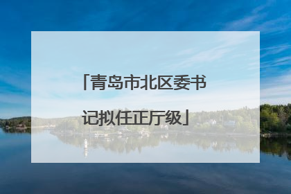 青岛市北区委书记拟任正厅级