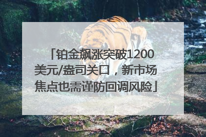 铂金飙涨突破1200美元/盎司关口，新市场焦点也需谨防回调风险