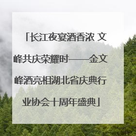 长江夜宴酒香浓 文峰共庆荣耀时——金文峰酒亮相湖北省庆典行业协会十周年盛典