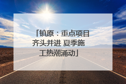 镇原：重点项目齐头并进 夏季施工热潮涌动