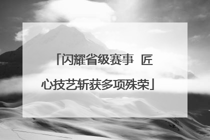 闪耀省级赛事  匠心技艺斩获多项殊荣