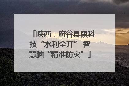 陕西：府谷县黑科技“水利全开” 智慧脑“精准防灾”
