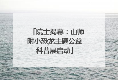 院士揭幕：山师附小恐龙主题公益科普展启动