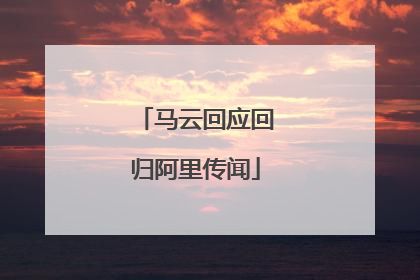 马云回应回归阿里传闻