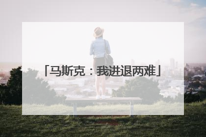 马斯克：我进退两难