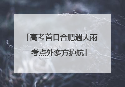 高考首日合肥遇大雨 考点外多方护航