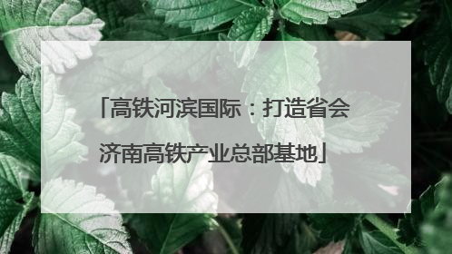 高铁河滨国际：打造省会济南高铁产业总部基地