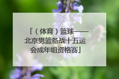 （体育）篮球——北京男篮备战十五运会成年组资格赛