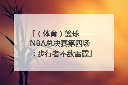（体育）篮球——NBA总决赛第四场：步行者不敌雷霆