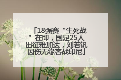 18强赛“生死战”在即，国足25人出征雅加达，刘若钒因伤无缘客战印尼