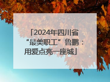 2024年四川省“最美职工”鲁鹏：用爱点亮一座城