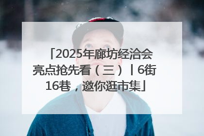 2025年廊坊经洽会亮点抢先看（三）丨6街16巷，邀你逛市集