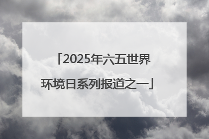 2025年六五世界环境日系列报道之一