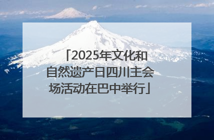 2025年文化和自然遗产日四川主会场活动在巴中举行