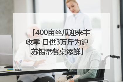 400亩丝瓜迎来丰收季 日供3万斤为沪苏锡常餐桌添鲜